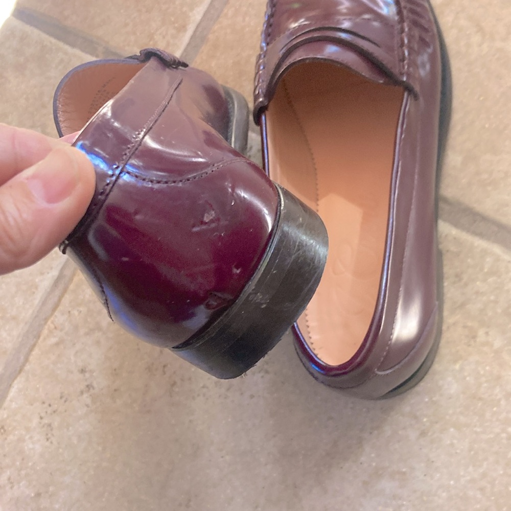 J Crew Classic Penny Loafer, SIZE 8.5 Burgundy - Picture 6 of 7